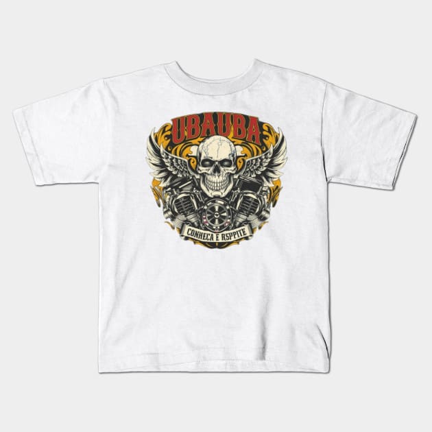 Skull Head Kids T-Shirt by azmania